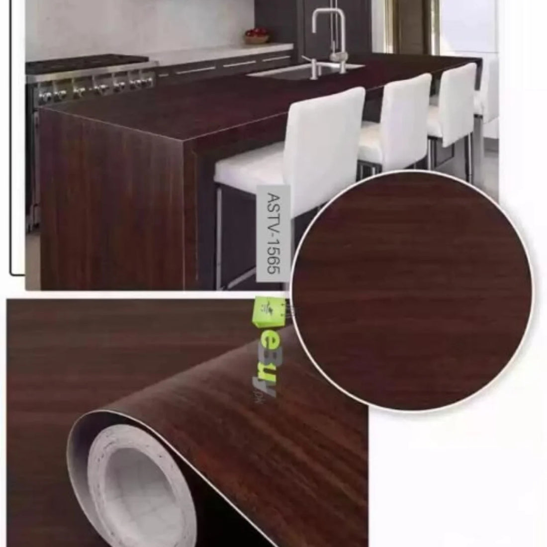 Walnut Self-Adhesive Wooden Sheet for Wallpaper, Furniture, Kitchen, Wardrobe, Decor Sheet | YM500