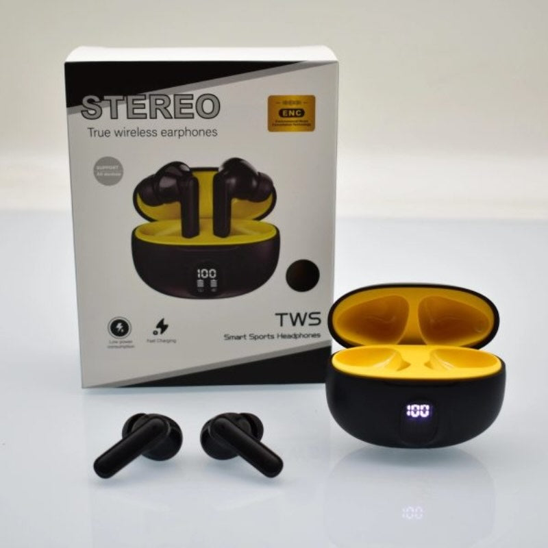 TWS Wireless Earbuds | LED Display | Bass Sound | Bluetooth 5.3 | Type-C | Random Colors