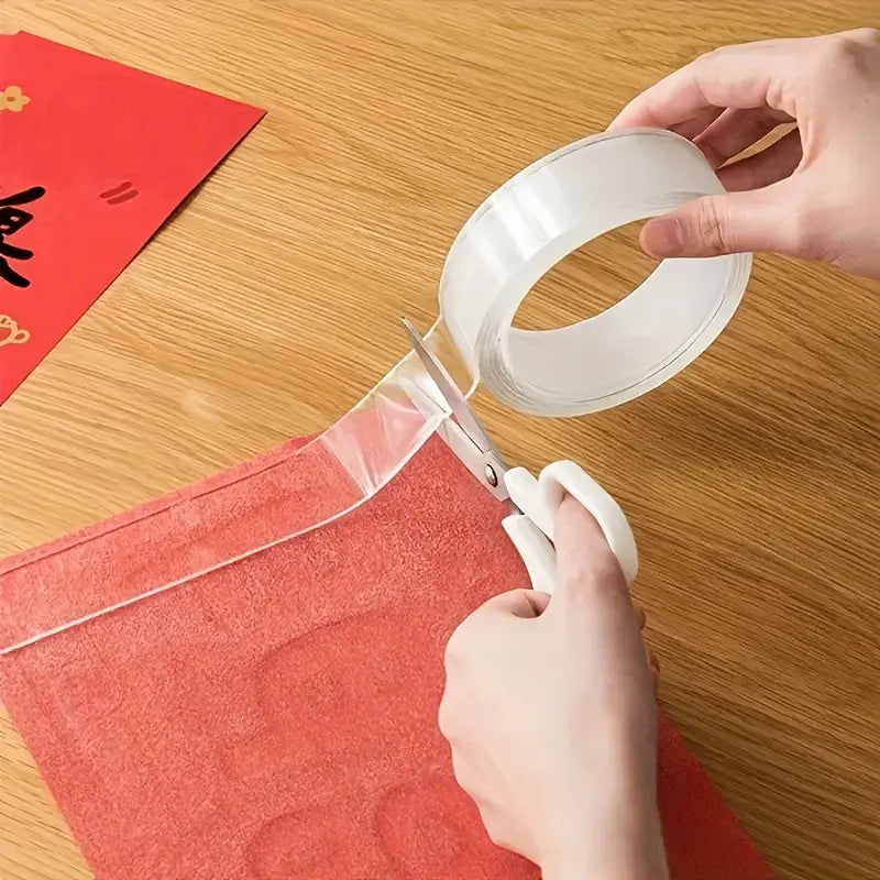 Nano Tape | 5M Double-Sided Transparent Tape | Reusable, Washable & Traceless Gel Grip for Home & Office